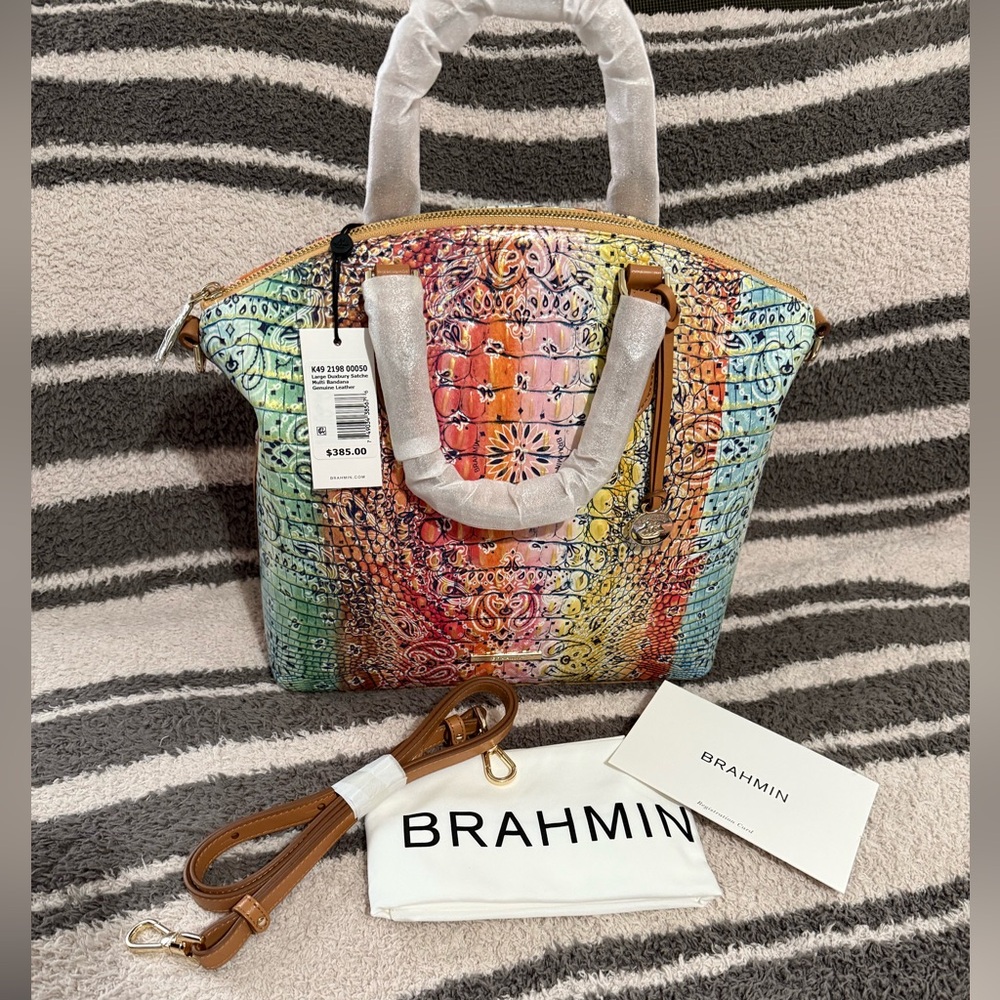 NWT BRAHMIN LARGE DUXBURY MULTI BANDANA 
“ONLY OPENED TO TAKE PHOTOS”